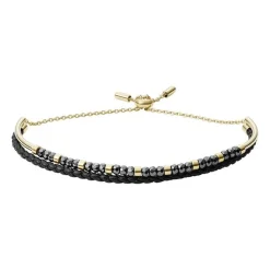 Damen Armband Multi Strand aus Edelstahl und Leder JF03272710