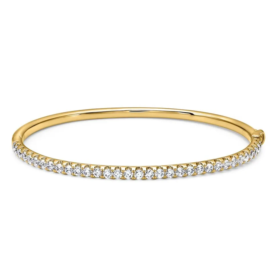 Damen Armreif aus Gold mit Diamanten BDB0028-GSL