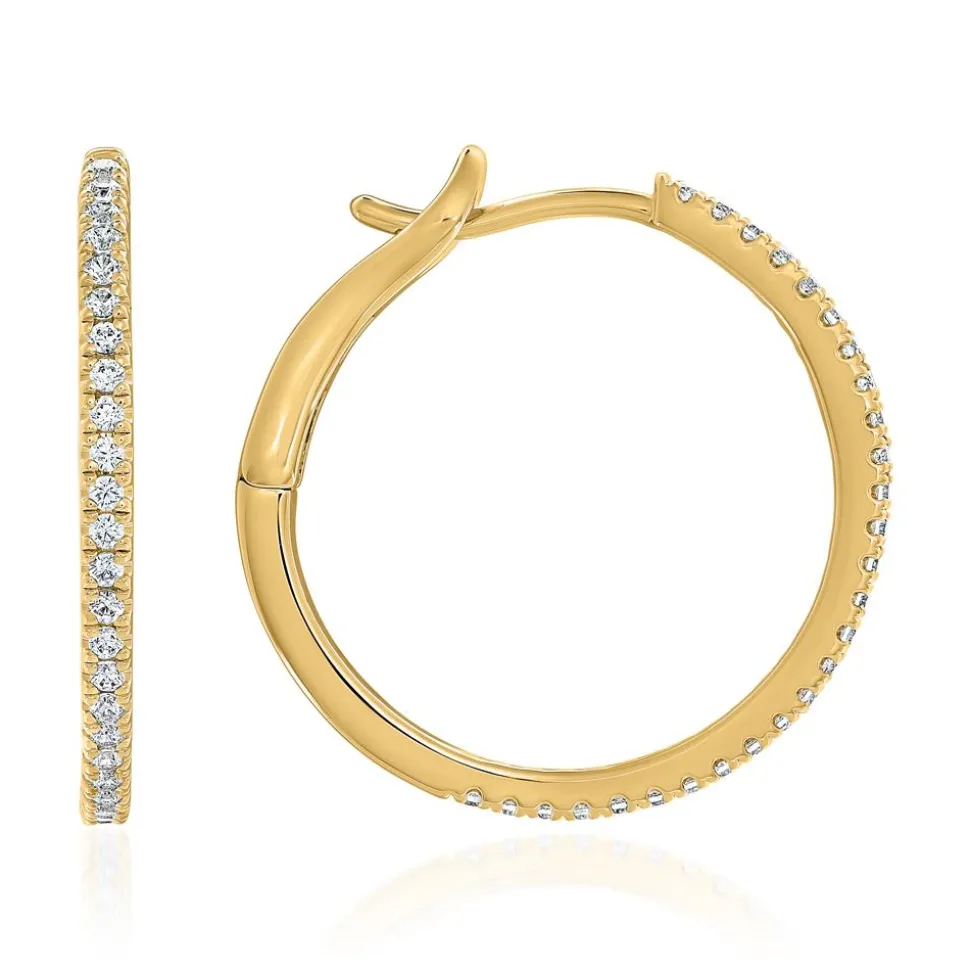 Damen Creolen aus Gold mit Lab Grown Diamanten BDE0085LG-GSL