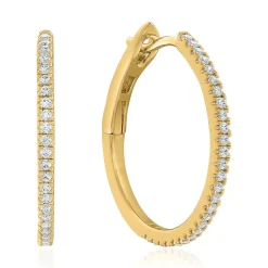 Damen Creolen aus Gold mit Lab Grown Diamanten BDE0085LG-GSL