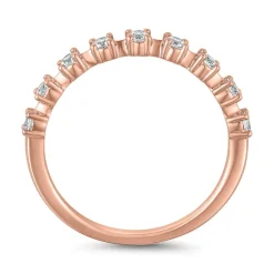 Damen Diamantring aus Roségold, gravierbar BDR0114-RSL