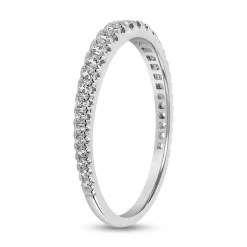 Damen Diamantring aus Weißgold oder Platin, gravierbar BDR0088-WSL