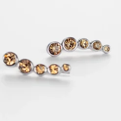 Damen Ear Climber aus Edelstahl mit Glassteinen PH003675