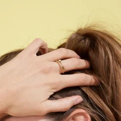 Damen Edelstahlring Minou Ciao mit Zirkonia, IP Gold 021845