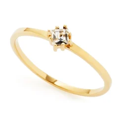 Damen Edelstahlring Minou Ciao mit Zirkonia, IP Gold 021845