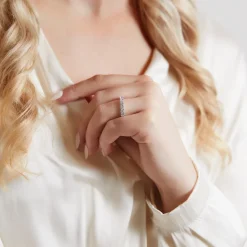 Damen Eternity Ring mit Diamanten, Weißgold oder Platin BDR0134-WSL