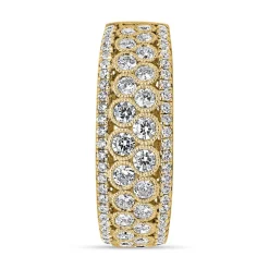 Damen Gravurring aus Gelbgold mit lab grown Brillanten BDR0076LG-GSL