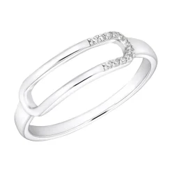 Damen Gravurring aus Sterlingsilber mit Zirkonia 2034871