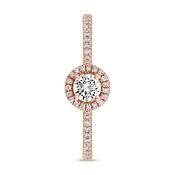Damen Halo-Ring mit Diamanten aus Roségold BDR0011-RSL