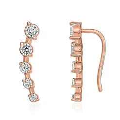 Damen Ohrhänger aus Roségold mit Brillanten, Lab Grown BDE0079LG-RSL