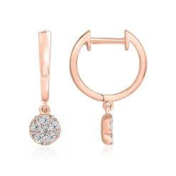 Damen Ohrringe aus Roségold mit Diamanten BDE0047-RSL