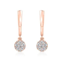 Damen Ohrringe aus Roségold mit Diamanten BDE0047-RSL