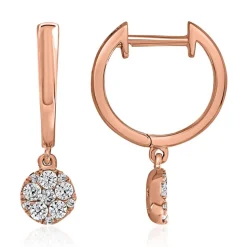 Damen Ohrringe aus Roségold mit Lab Grown Diamanten BDE0047LG-RSL