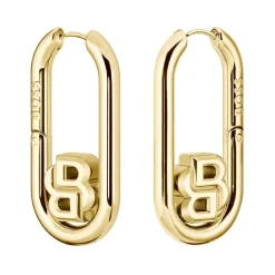 Damen Ohrringe Double B aus Edelstahl, vergoldet 1580629