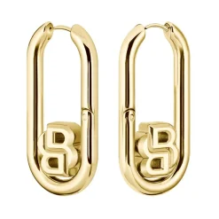 Damen Ohrringe Double B aus Edelstahl, vergoldet 1580629