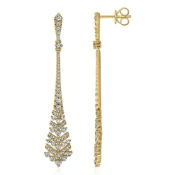 Damen Ohrschmuck aus Gelbgold mit Diamanten BDE0080-GSL