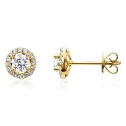 Damen Ohrstecker aus 585er Gold mit lab grown Diamant BDE0014LG-14KGSL
