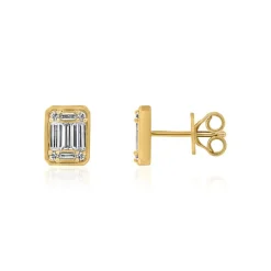 Damen Ohrstecker aus Gelbgold mit Lab Diamanten BDE0078LG-GSL