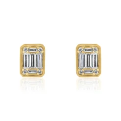 Damen Ohrstecker aus Gelbgold mit Lab Diamanten BDE0078LG-GSL