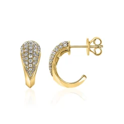 Damen Ohrstecker aus Gelbgold mit Diamanten BDE0063-GSL