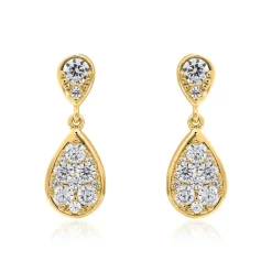 Damen Ohrstecker aus Gelbgold mit Brillanten BDE0053-GSL