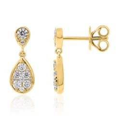 Damen Ohrstecker aus Gelbgold mit Brillanten BDE0053-GSL
