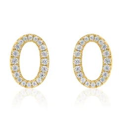 Damen Ohrstecker aus Gelbgold mit Brillanten BDE0049-GSL