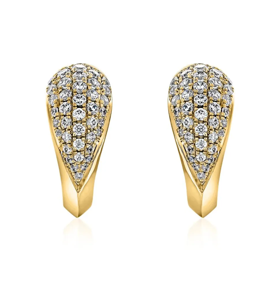 Damen Ohrstecker aus Gelbgold mit Lab Grown Diamanten BDE0063LG-GSL