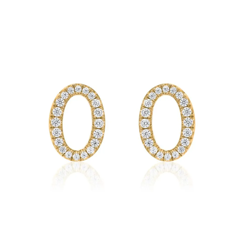 Damen Ohrstecker aus Gelbgold mit Lab Grown Brillanten BDE0049LG-GSL