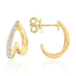 Damen Ohrstecker aus Gold mit Brillanten BDE0051-GSL