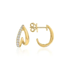 Damen Ohrstecker aus Gold mit Brillanten, Lab Grown BDE0051LG-GSL