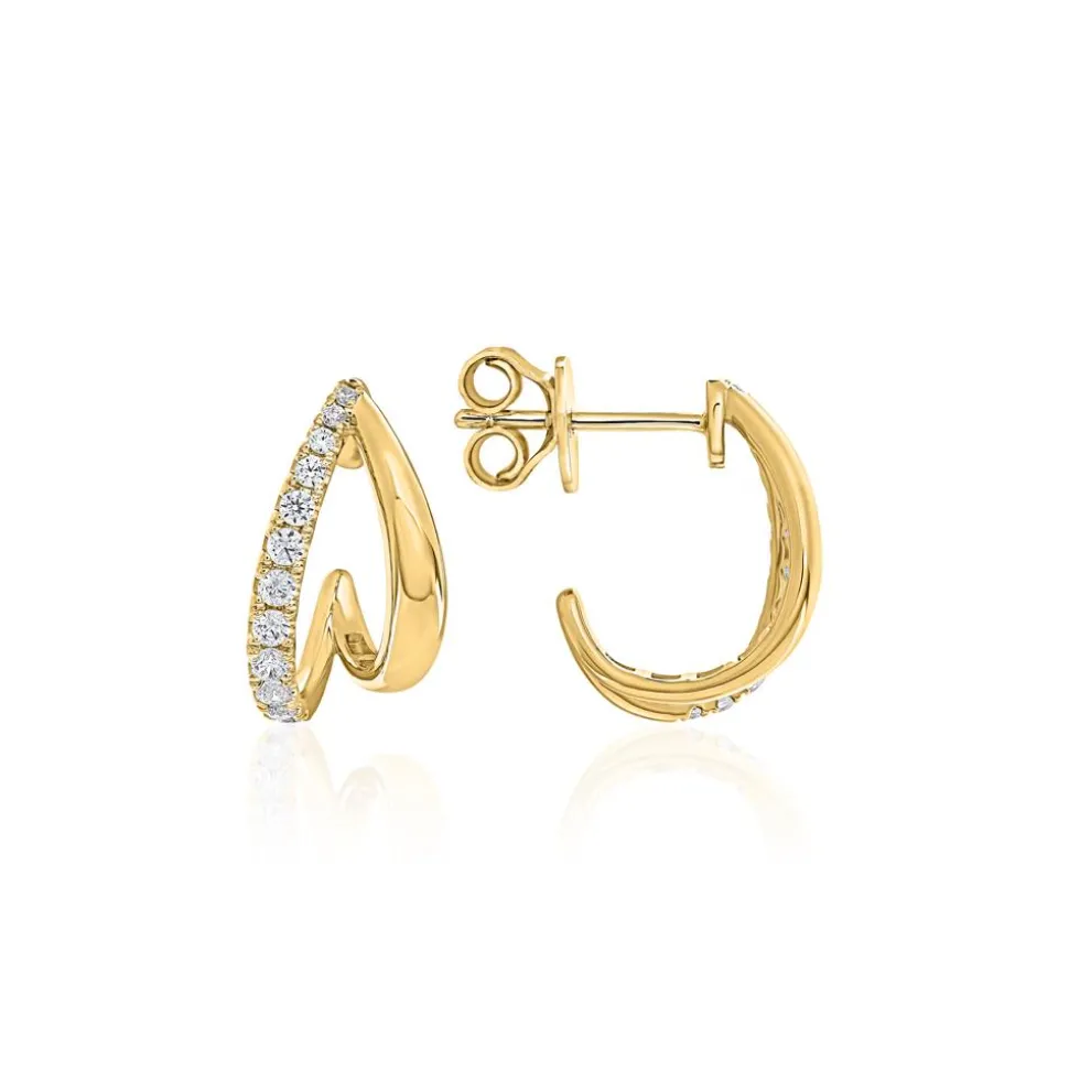 Damen Ohrstecker aus Gold mit Brillanten, Lab Grown BDE0051LG-GSL