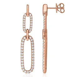 Damen Ohrstecker aus Roségold mit Diamanten BDE0081-RSL