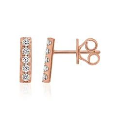 Damen Ohrstecker aus Roségold mit Lab Diamanten BDE0076LG-RSL