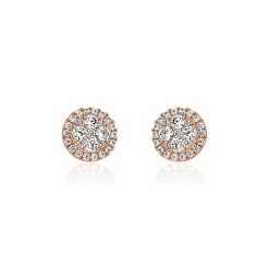 Damen Ohrstecker aus Roségold mit Lab Diamanten BDE0054LG-RSL