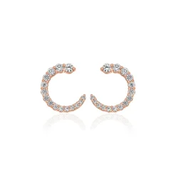 Damen Ohrstecker aus Roségold mit Brillanten, Lab Grown BDE0052LG-RSL
