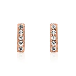 Damen Ohrstecker aus Roségold mit Diamanten BDE0076-RSL
