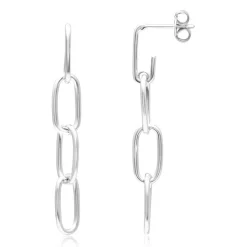 Damen Ohrstecker Gliederketten aus Sterlingsilber LSE0037