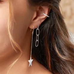 Damen Ohrstecker Gliederketten aus Sterlingsilber LSE0037