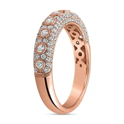 Damen Ring aus Roségold mit laborgezüchteten Brillanten BDR0052LG-RSL