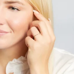 Damen Ring 750er Roségold 5 Diamanten DR0386