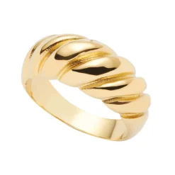 Damen Ring Giro aus Edelstahl, IP Gold 022162
