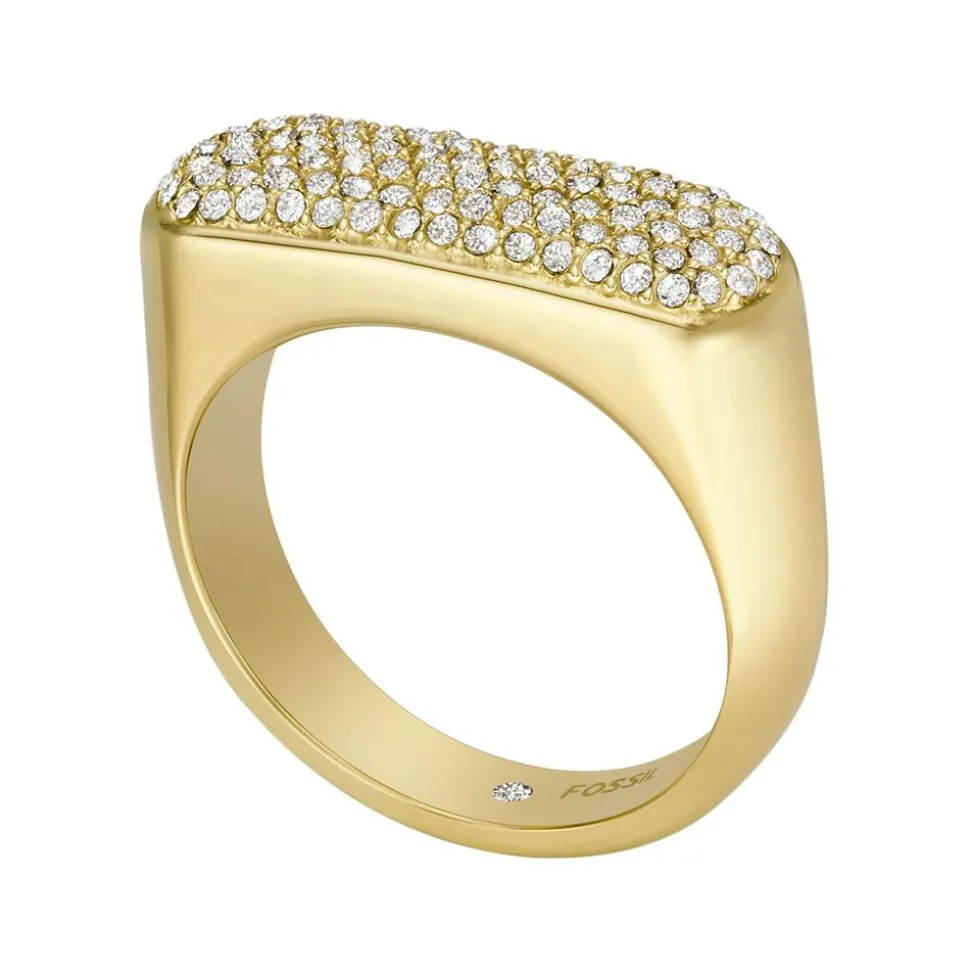 Damen Siegelring Heritage D-Link aus Edelstahl, IP Gold JF04585710