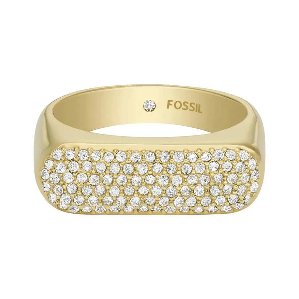 Damen Siegelring Heritage D-Link aus Edelstahl, IP Gold JF04585710