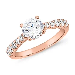 Damen Verlobungsring aus Roségold mit Diamanten BDR0026-RSL