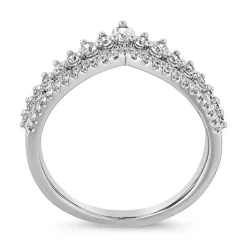 Damen V-Ring mit Brillanten aus Weißgold oder Platin BDR0061-WSL