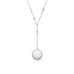 Damen Y-Kette Pina aus Edelstahl mit Gravuranhänger 021813