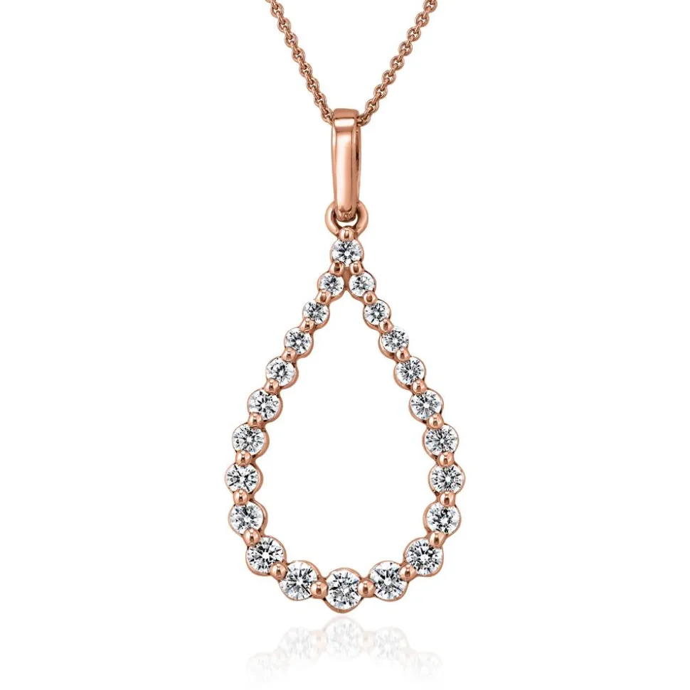 Damenanhänger mit Diamanten aus Roségold BDP0052-RSL