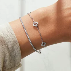 Damenarmband aus 925er Silber Zirkonia SB0291