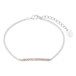 Damenarmband aus Sterlingsilber mit Zirkonia, pastell 2037839